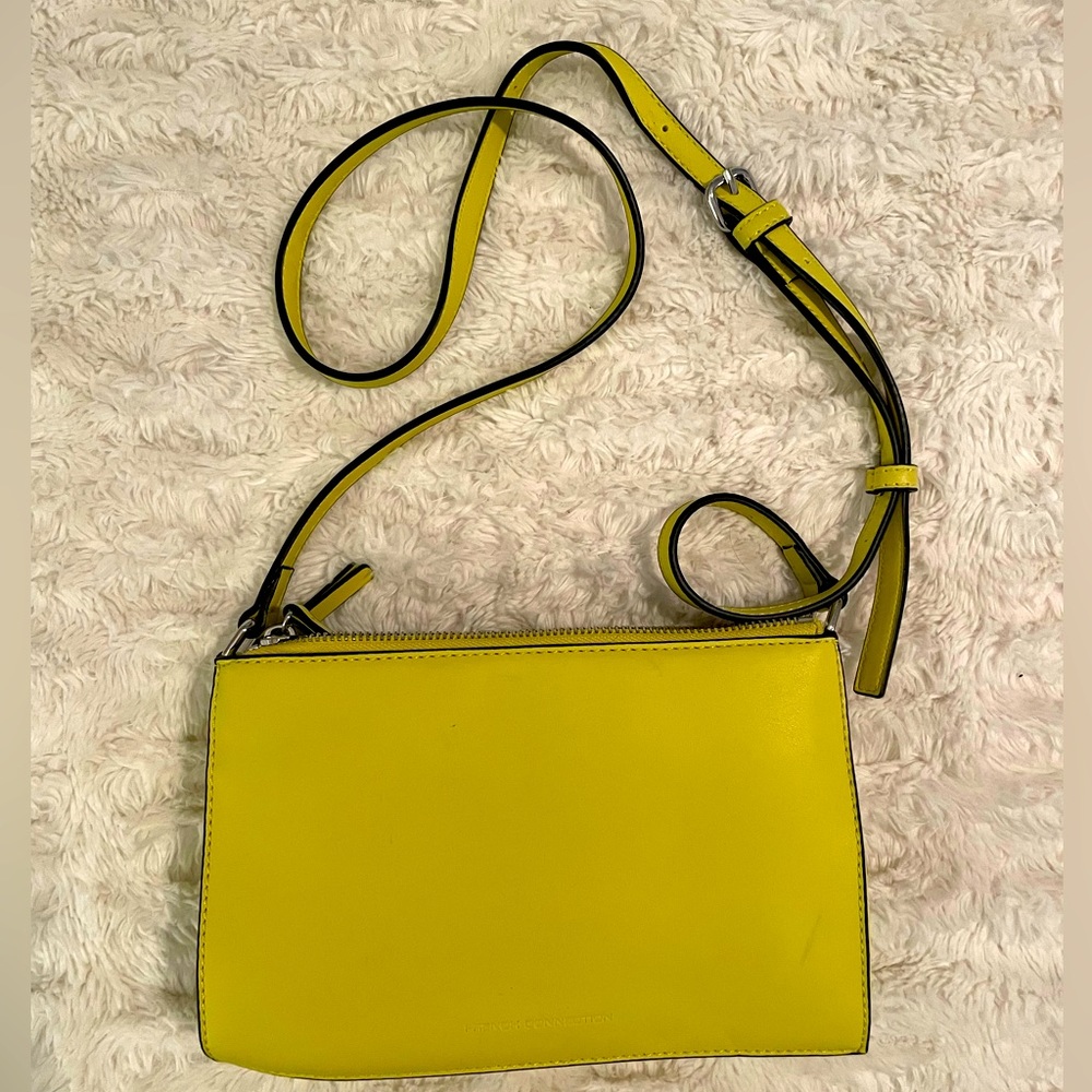 French Connection yellow crossbody bag